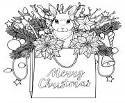 Coloriage noel merry christmas dessin